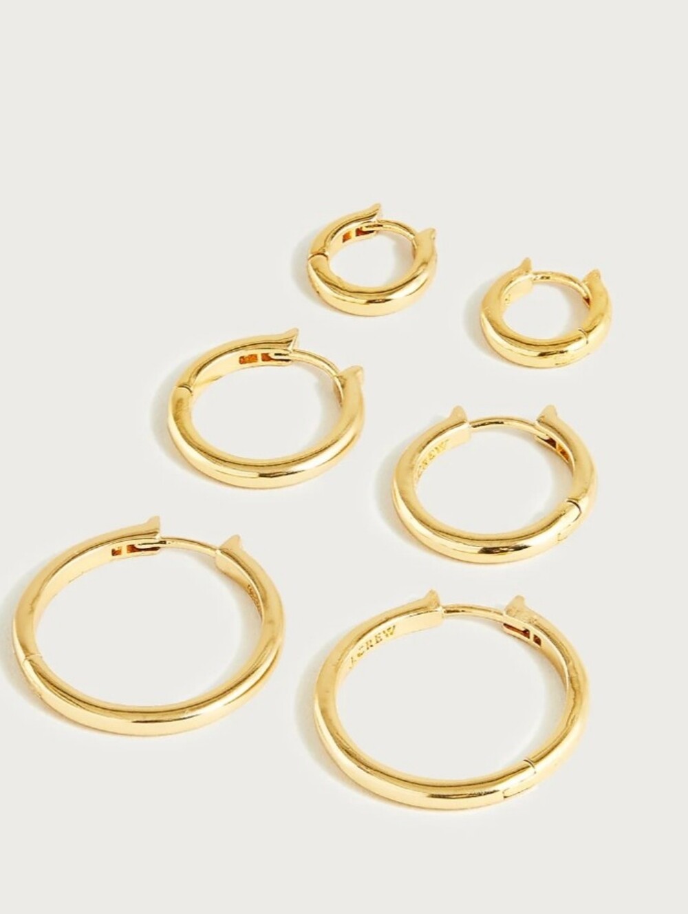 NWT J. Crew Set Of 3 Pairs Of Goldtone Earrings Meaning To Small
